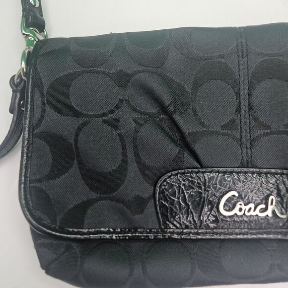 Coach Ashley Large Wristlet Clutch Wallet Signature C Clutch CC Slots Canvas - Picture 6 of 11